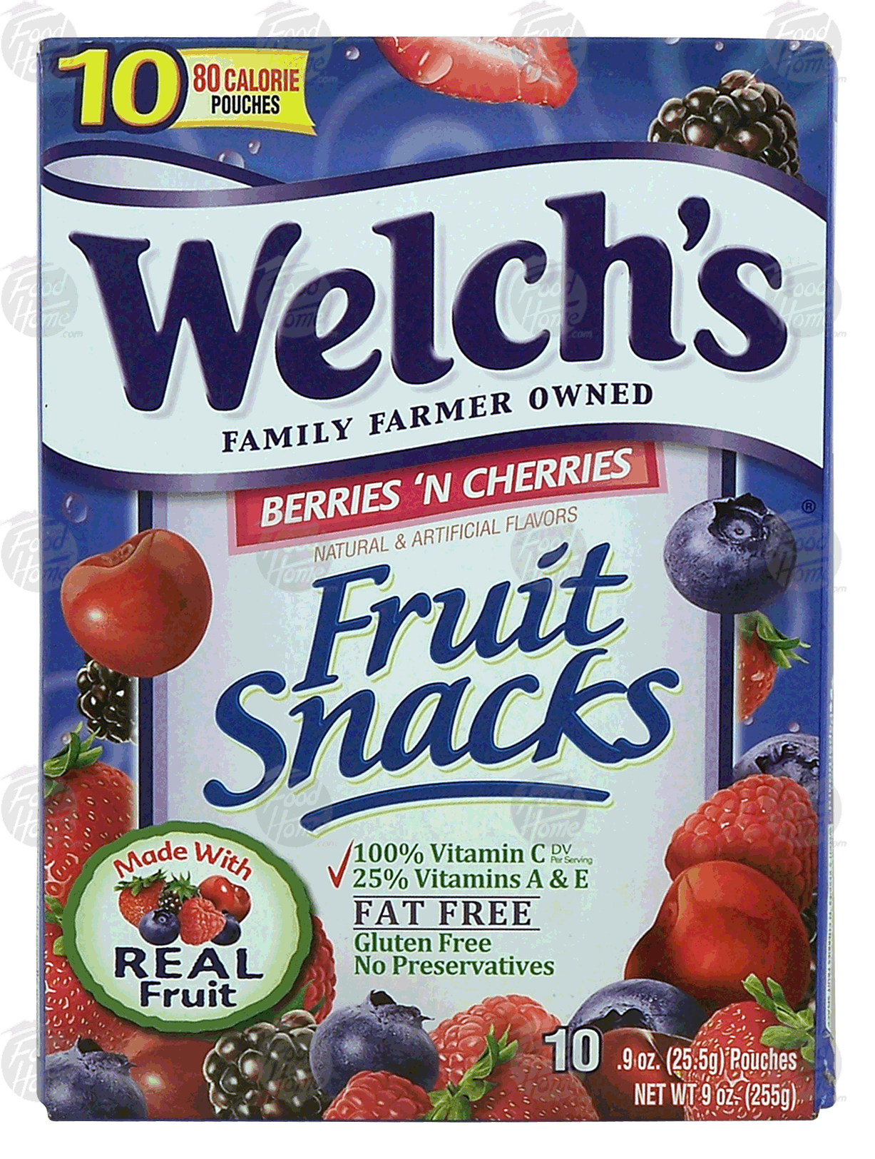 Welch's Fruit Snacks berries 'n cherries, made with real fruit Full-Size Picture